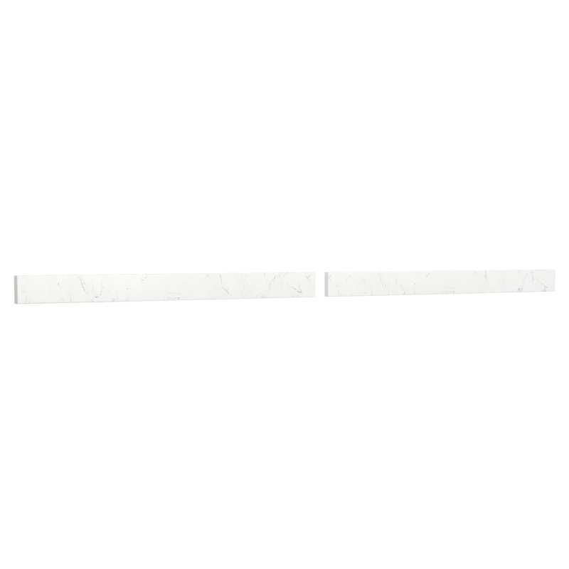 Dosseret de remplacement de 80 pouces en marbre de culture, Blanc pâle
