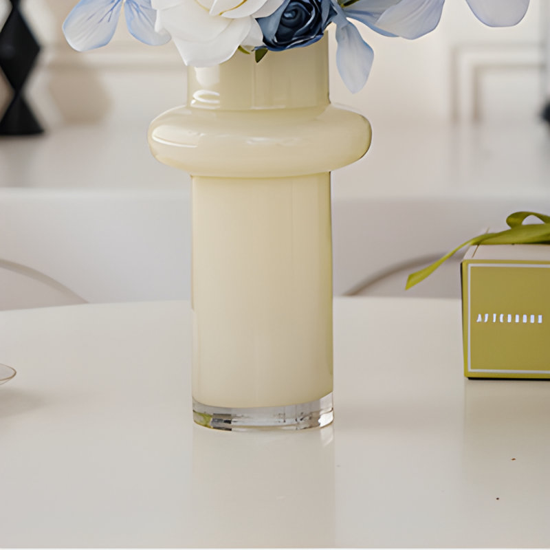 Ornements de fleurs simulées, Bleu, Crème, crème