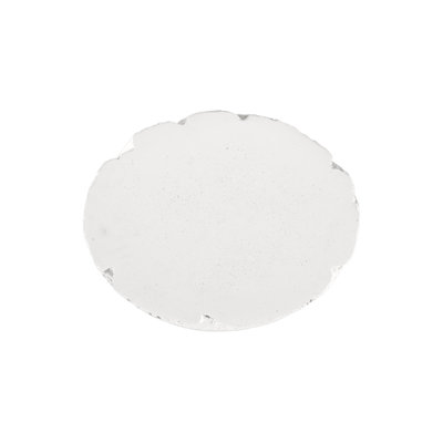 Shear Side Table, Oval, White Stone