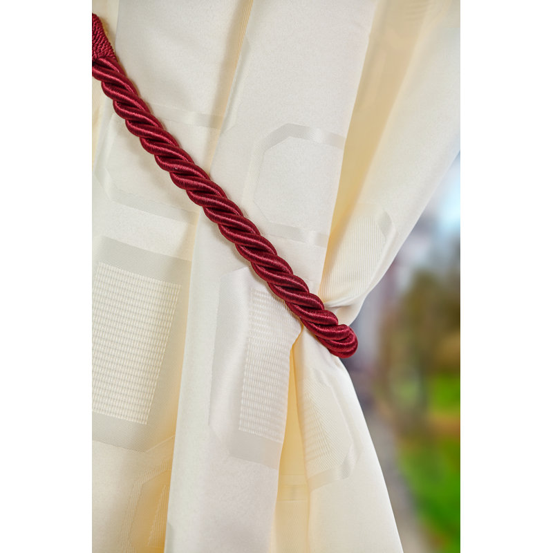 Triggs Aubergine Fabric 36cm Curtain Holdback/Tieback, Wine