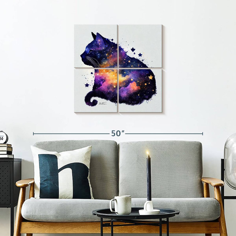 Chat mauve Brampt - Croisière Astro, H 26 po x l 26 po