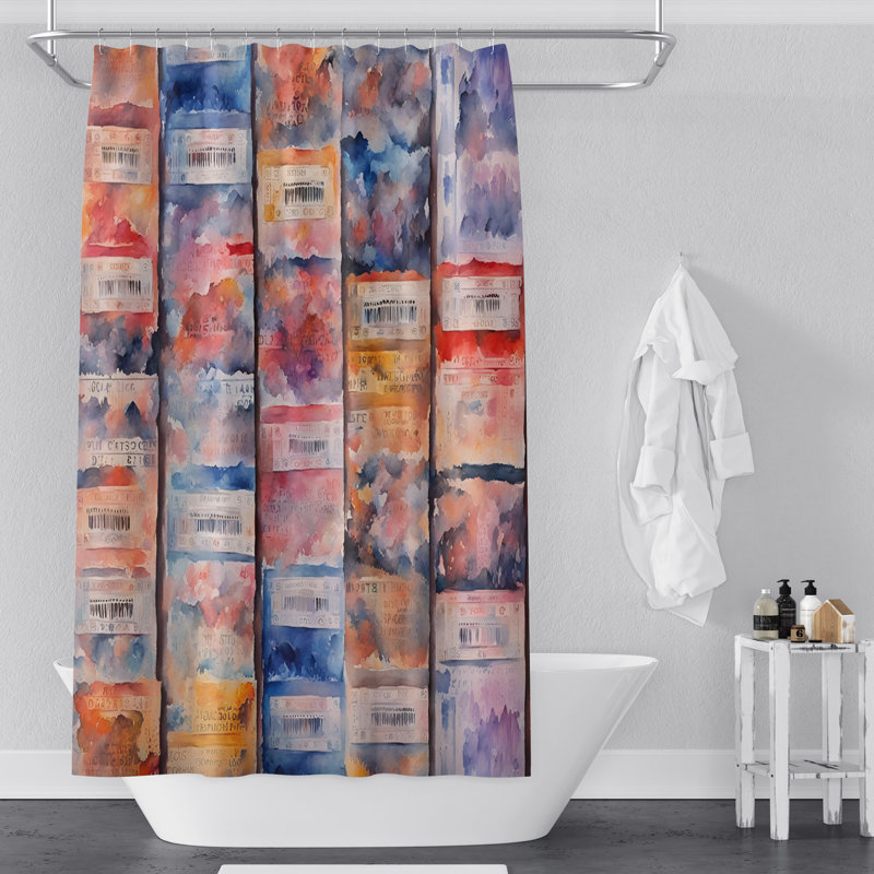 Rideau de douche abstrait Eraj, H 83 po x l 70 po