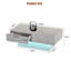 Daphne 108x55x40cm Rectangular Coffee Table with 2 Drawers, LED Lights