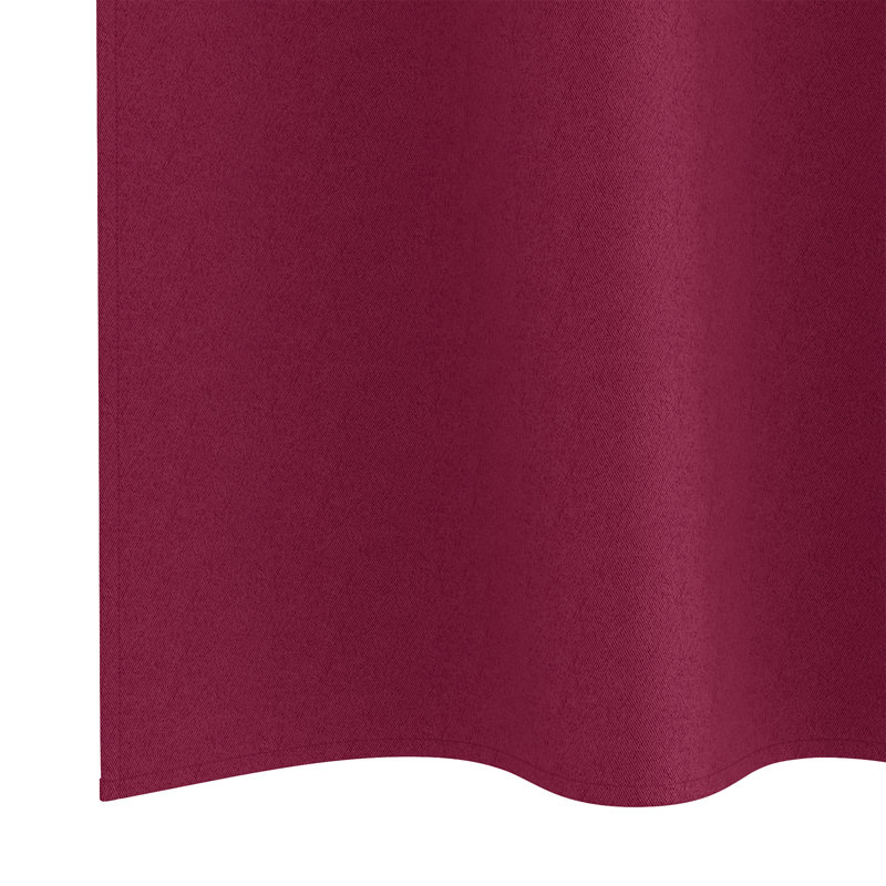 Tacorian Curtain Pair, 140cm Width x 175cm Drop, Wine Red