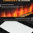 28.5" Electric Wall Mounted Fireplace, 1500W, Black, Flame Effect, 7 Color Background 1500W 28.5", , Turkish Style