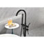 Robinet de baignoire avec aérateur et bouton de conversion - Acier inoxydable noir mat pivotant à 360 degrés-121029702