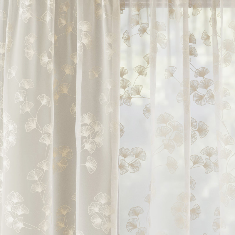 Molesley Sheer Curtain Single Panel, 56 W x 73 D cm, Cream
