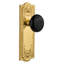 Meadows Plate with Black Porcelain Door Knob-620445557