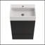 Meuble-lavabo rayé noir mat 20 po avec lavabo en céramique Gada pour salle de bain moderne-1697318295