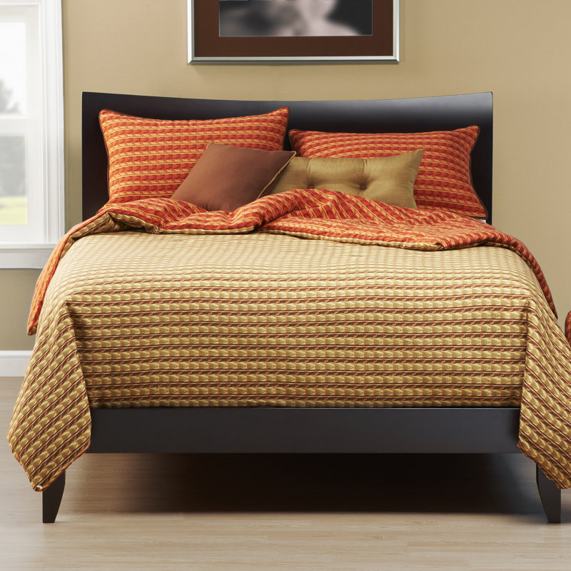 Fallen Moss Rayon Striped Bedding, King
