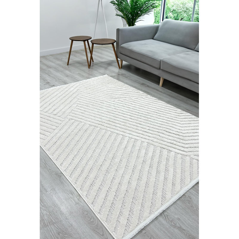 Tapis intérieur / extérieur en coton / polyester tissé à la machine Lladira, Tapis de couloir 2 pi 7 po x 13 pi 1 po