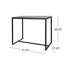 Table de bar gracieuse en bois avec structure en métal noir pour le patio