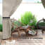 Pavillon de jardin à double toit ombragé avec espace de ton gris et espace extérieur, 11 pieds carrés, 11 x 11 pieds