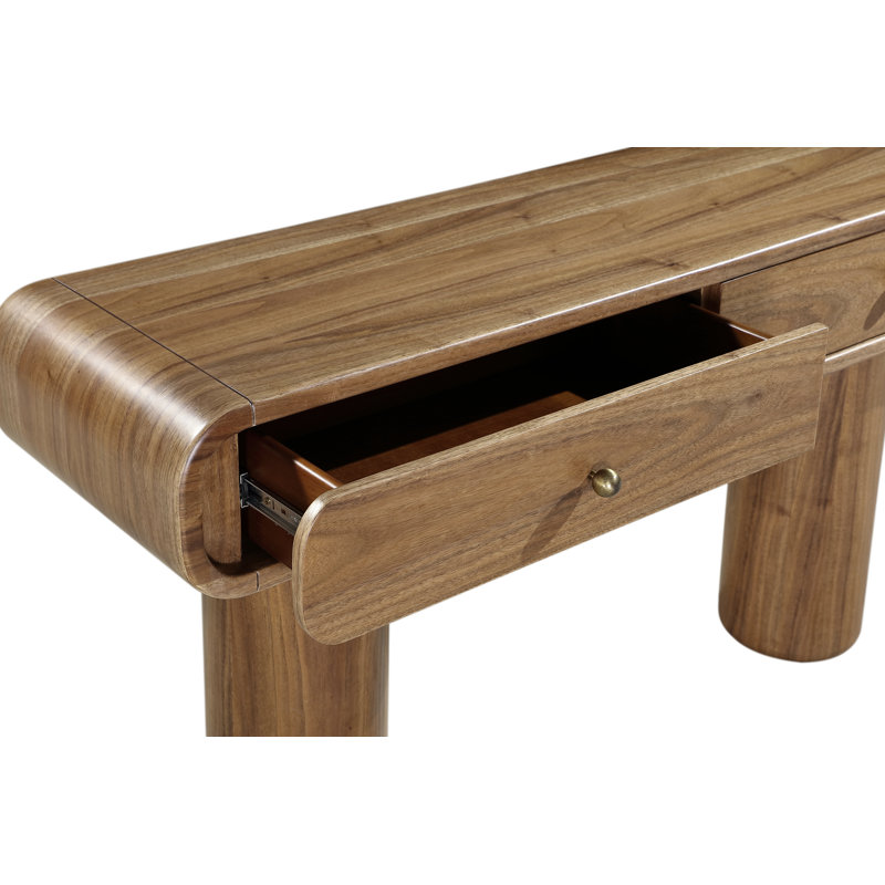 Juba Walnut Console Table In Mongoose