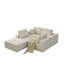 Canapé modulaire de 139,3 po, canapé désossé, sans assemblage, canapé nuage avec repose-pieds et 2 coussins, parfait pour les salons et les chambres à coucher beige-213864178