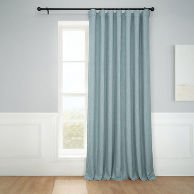 Oneridge Room-Darkening Faux Linen Curtains