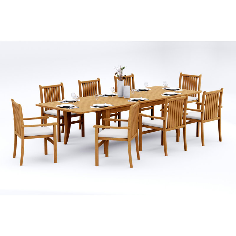 Cahyo Outdoor - Piece Teak Dining Set, 8