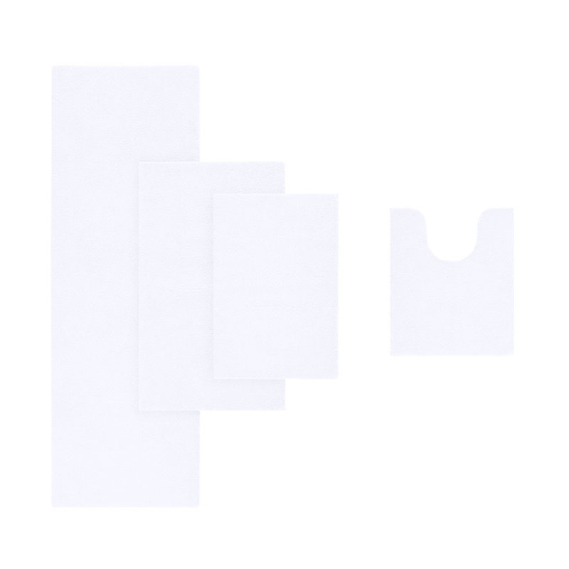 Bath Rugs_Unv_Poly_0.75, White, 24" L x 20" W