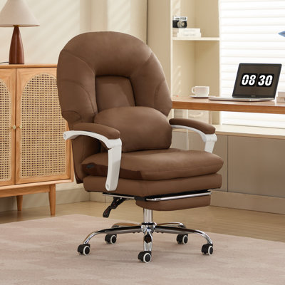 Ergonomic Office Chair for Big and Tall with Lumbar Support PU Leather High Back Executive Chair with Sedentary Vibration Reminder,Foot Rest,Reclining by Inbox Zero
