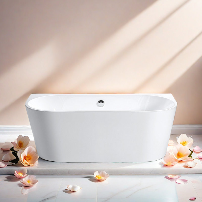 Modern Creative Acrylic Bathtub, White