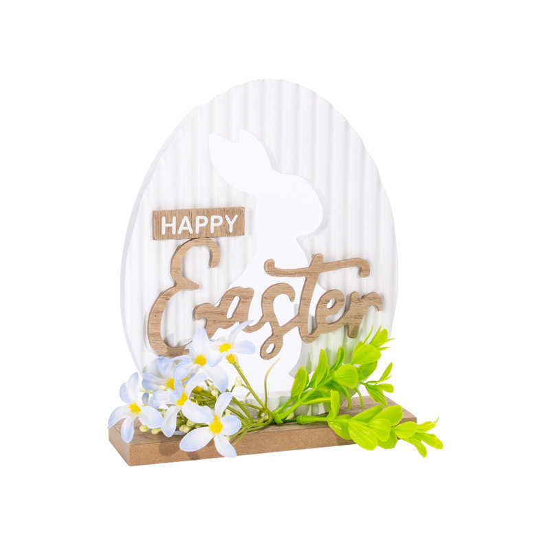 Enseigne de lapin «Joyeuses Pâques»