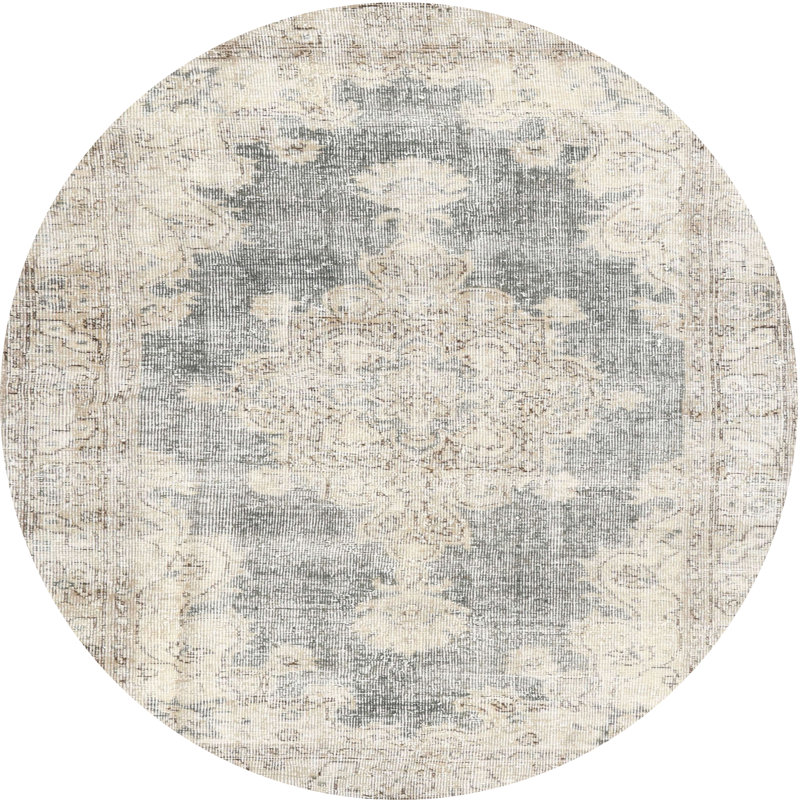 Tapis traditionnel 100% lavable à la machine 3739, Rond 5 pi