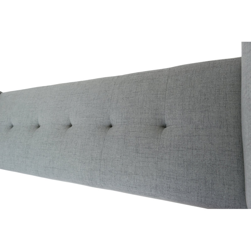 Hisle Polyester Blend Upholstered Bench, Metal