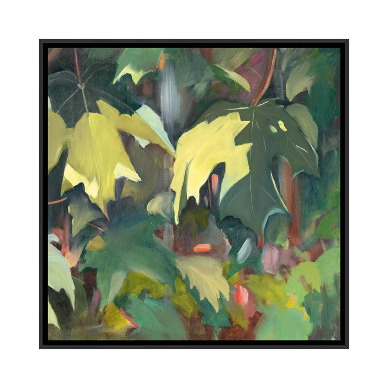 «Leaf Array II» par Sandra Lafrate - impression sur toile tendue, H 18 po x l 18 po x P 1,5 po, Toile encadrée noire