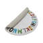 Tapis rond ivoire en coton touffeté Blissany