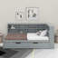 Lit de jour simple avec lit gigogne, tablette et port USB-488586984