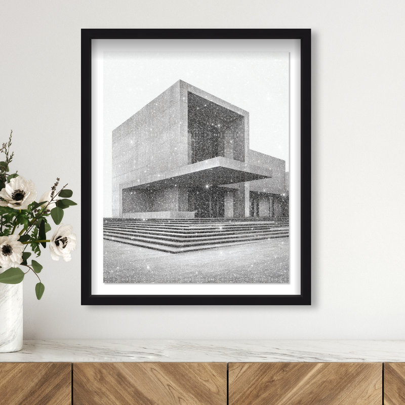 Structural Solitude Shadowbox Architecture Print by Oliver Gal, Black Frame, 16 x 20, 46.5"H x 37.5"W, Black Shadowbox