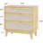 Rattan Drawer Dresser, 3 Wood Drawers-1503313195