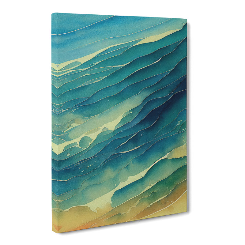 Watercolour Ocean Vol.6 - Wrapped Canvas, 50cm H x 35cm W x 3cm D