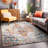 Beverly Oriental Orange/Blue/Cream Area Rug-1390942462