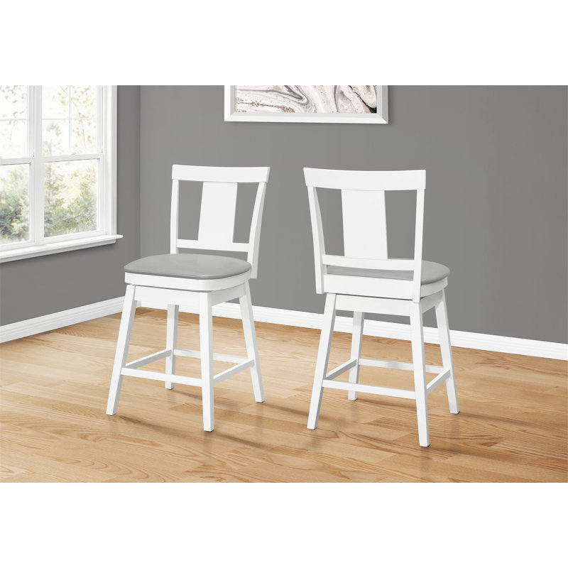 Ensemble de tabourets pivotants polyvalents et confortables pour toutes les occasions, Blanc