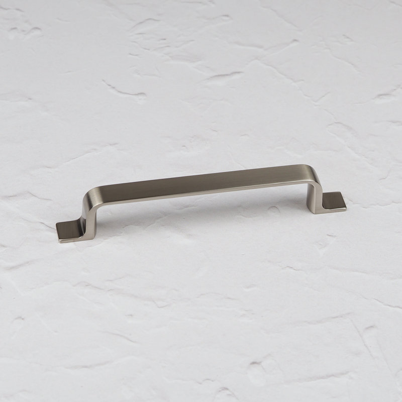 Strap Style Bar Handles in Multiple Finishes, Brushed Nickel, 128mm