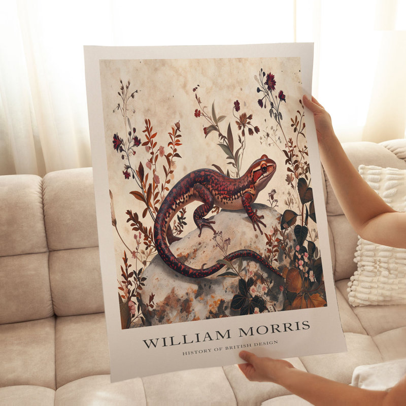 Animaux, motif de salamandre, reproduction d'art sans cadre William William Cottage