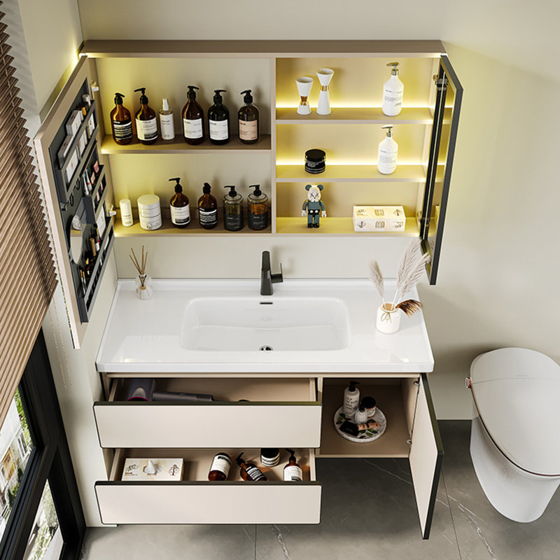 French light luxury simple style bathroom cabinet