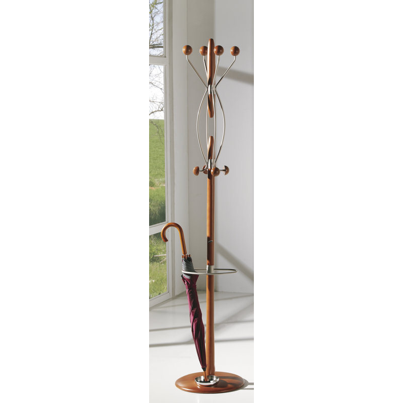 Lettie Freestanding 8 - Hook Coat Rack, Cherry