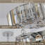 Luminaire moderne en cristal de style lustre moderne en cristal, solide et durable