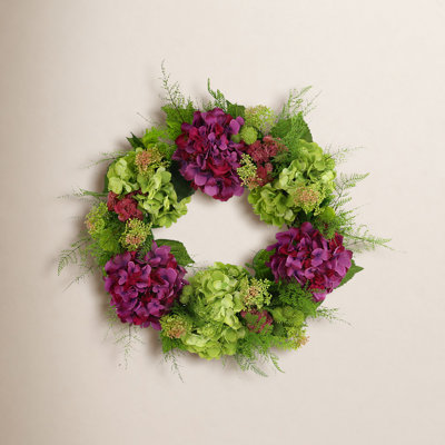 The Holiday Aisle® 28" Hydrangea Wreath