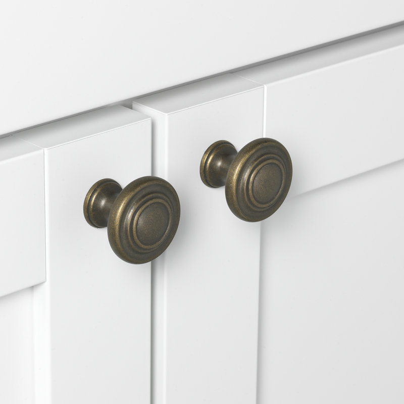 Mushroom Knob Multipack, Antique Brass