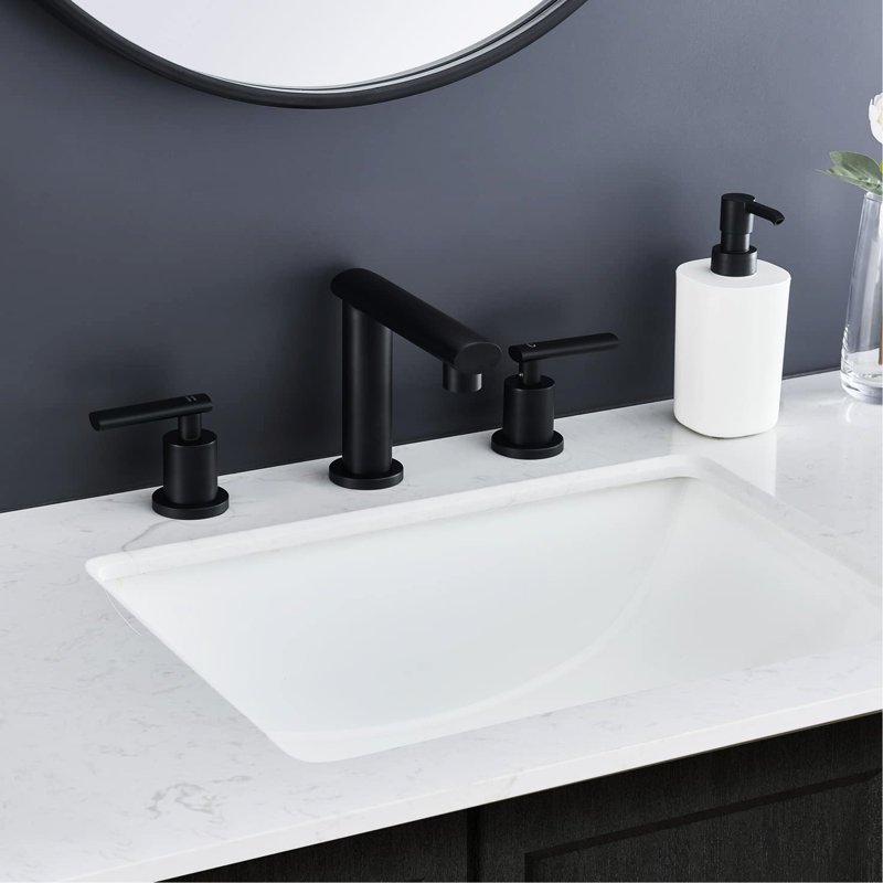 8 Inch Widespread Lavatory Faucet, Brushed Gold - Stain Coating For Longevity 2 Bathroom Faucet Compatible With Various Designs