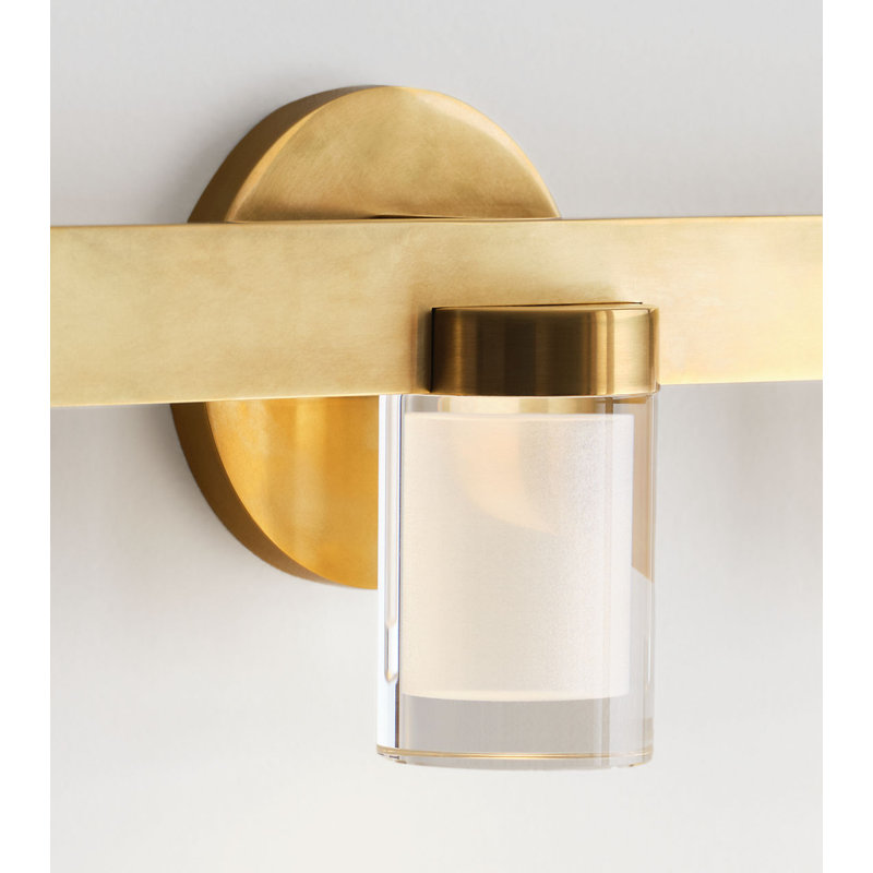 Esfera Small Bath, 5.9" H x 36" W x 3.4" D, Hand Rubbed Antique Brass