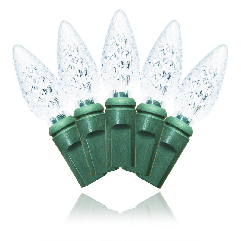 Outdoor 35 - Bulb 108'' Plug-in LED Mini String Light, Cool White, Green