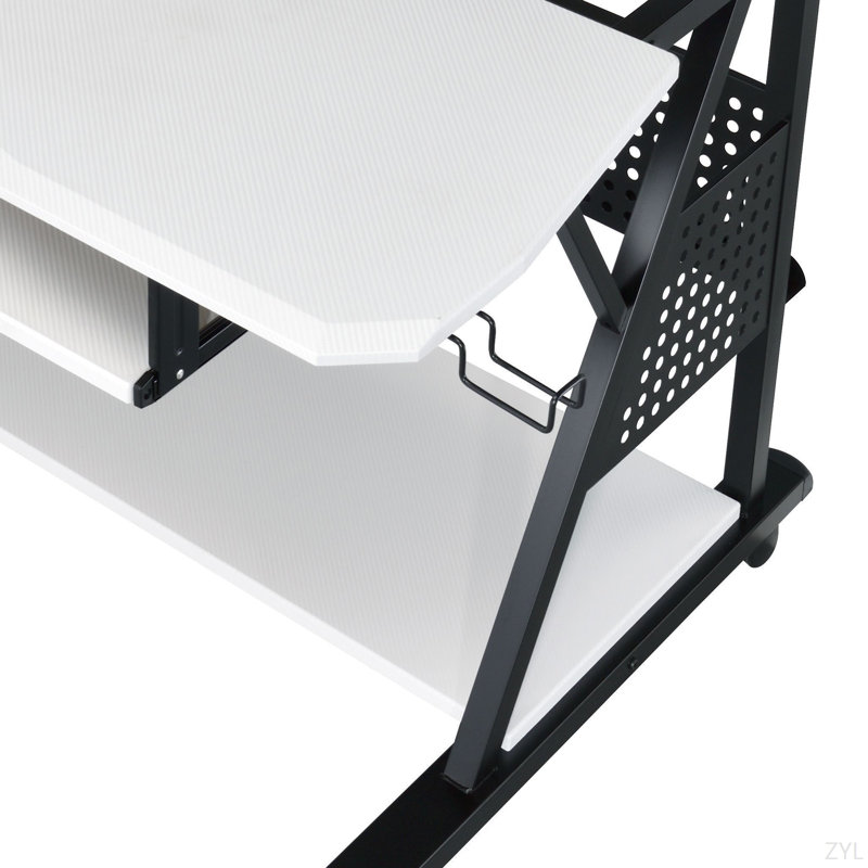 Bureau de musique blanc et noir, Blanc