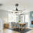 42" Ceiling Fan with LED Lights and Remote Control, Modern Indoor Ceiling Fan with Acrylic Shade for Bedroom Living Room-1177129433