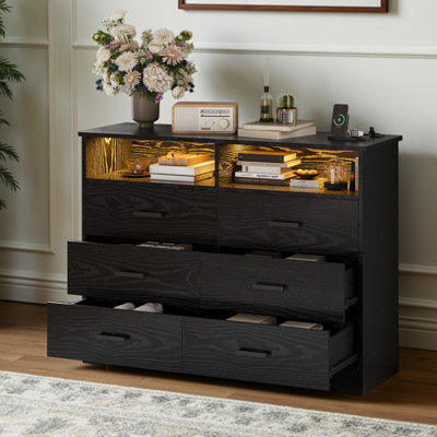 118cm W 6 - Drawer Chest of Drawers