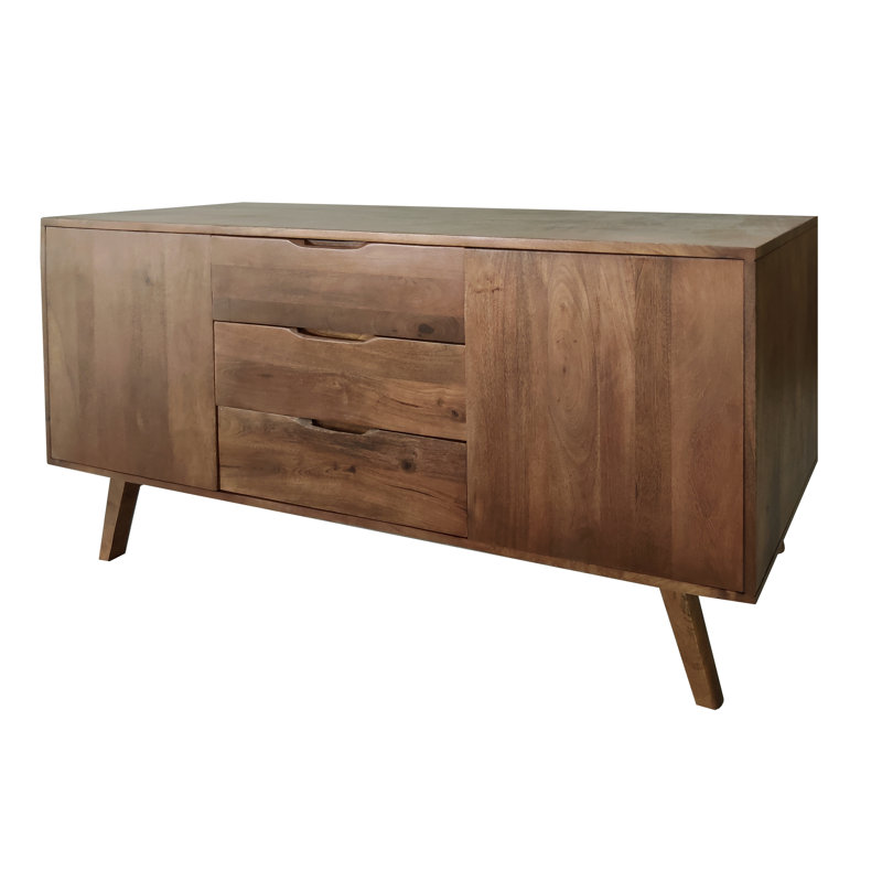 Crowell 140cm Solid Wood Sideboard, Walnut