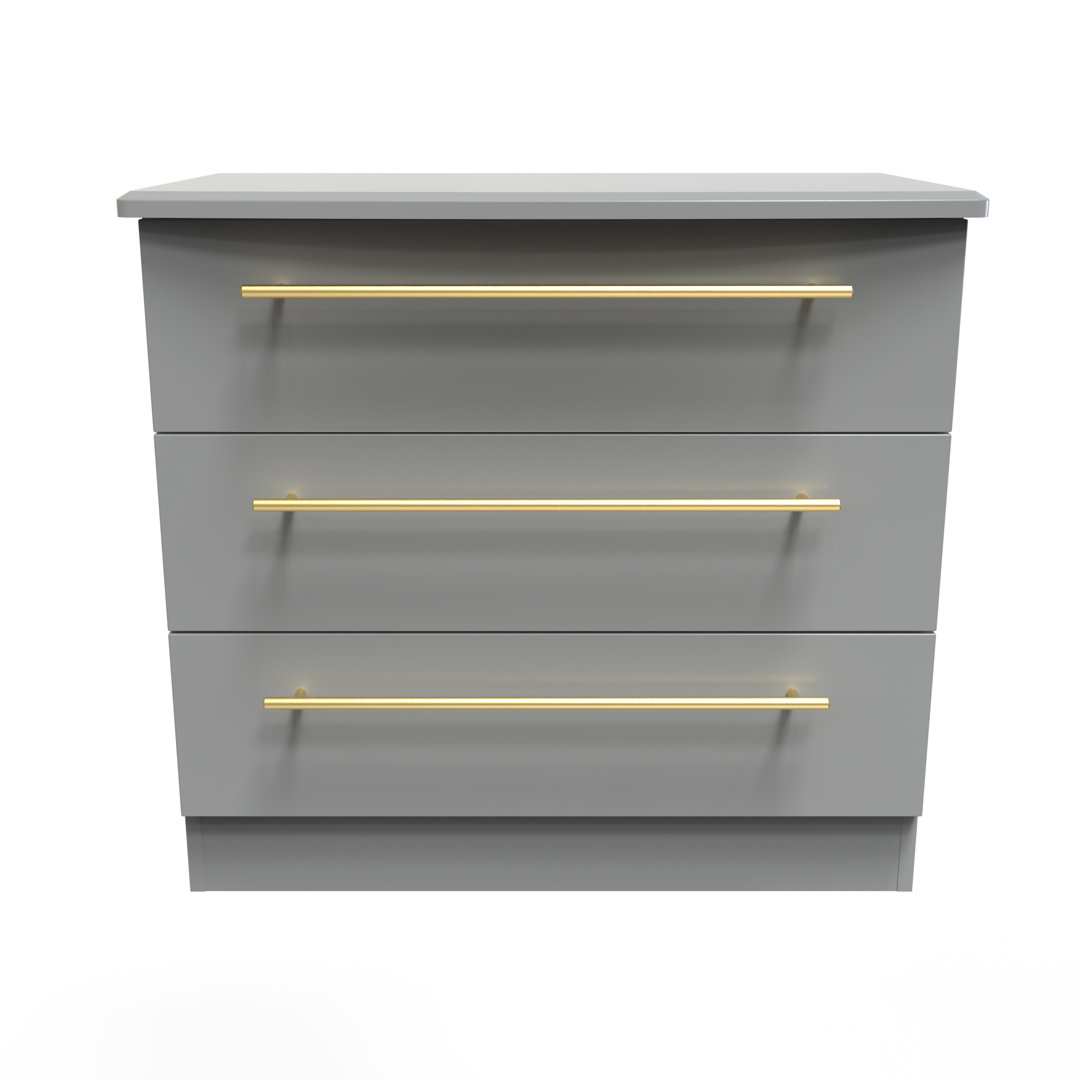 Fully Assembled Addasyn 3 Drawer 76.5Cm W Chest of Drawers